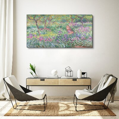 Flower garden in the spring sun Canvas print