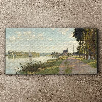 A peaceful landscape by the river Canvas print