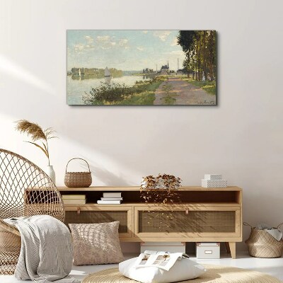 A peaceful landscape by the river Canvas print