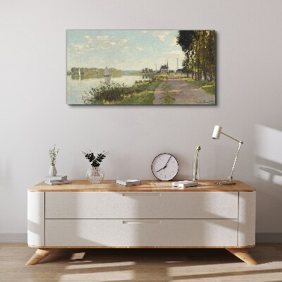 A peaceful landscape by the river Canvas print