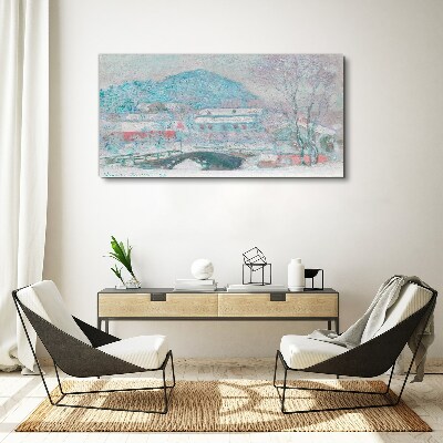 Monet village in norway Canvas print