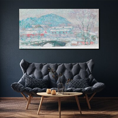 Monet village in norway Canvas print