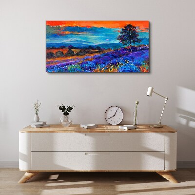 Colorful landscape in sunset Canvas Wall art