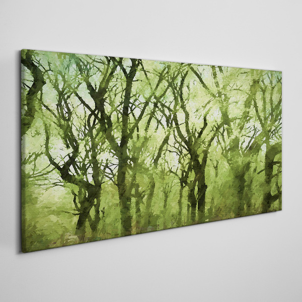 Green forests in misty light Canvas Wall art