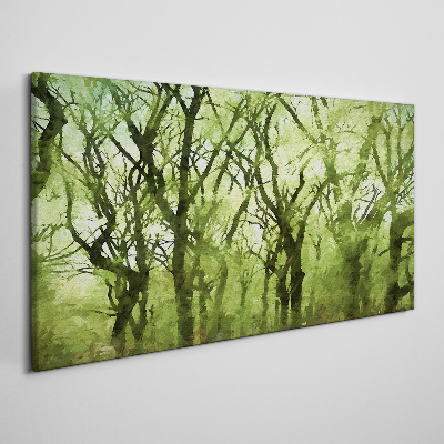 Green forests in misty light Canvas Wall art