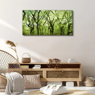 Green forests in misty light Canvas Wall art