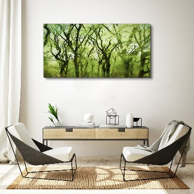 Green forests in misty light Canvas Wall art