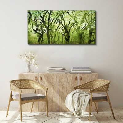 Green forests in misty light Canvas Wall art