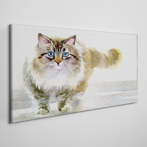 Cat in pastel shades Canvas Wall art
