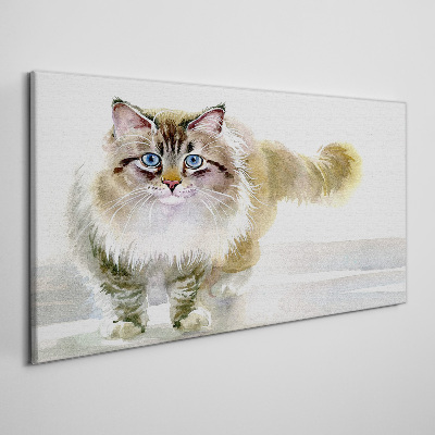 Cat in pastel shades Canvas Wall art