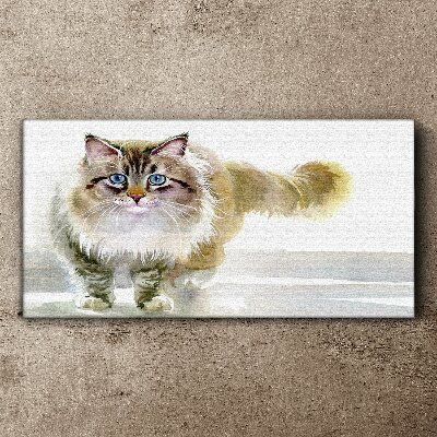 Cat in pastel shades Canvas Wall art
