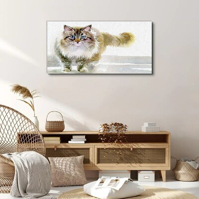 Cat in pastel shades Canvas Wall art