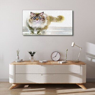 Cat in pastel shades Canvas Wall art