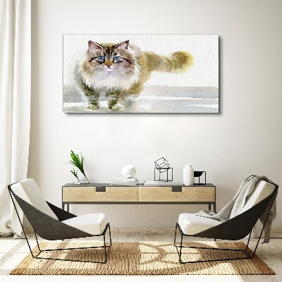 Cat in pastel shades Canvas Wall art
