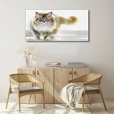 Cat in pastel shades Canvas Wall art
