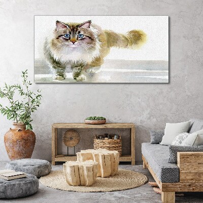 Cat in pastel shades Canvas Wall art