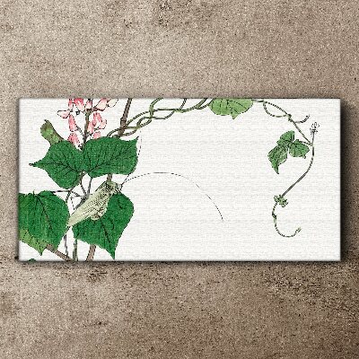 Flowers and insects in harmony Canvas print