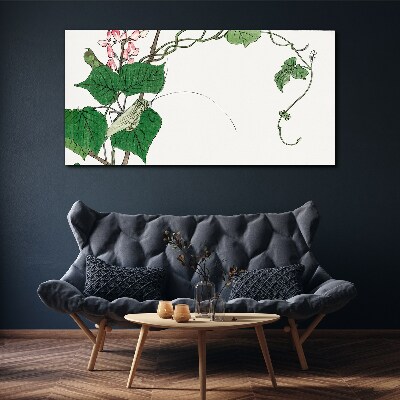 Flowers and insects in harmony Canvas print