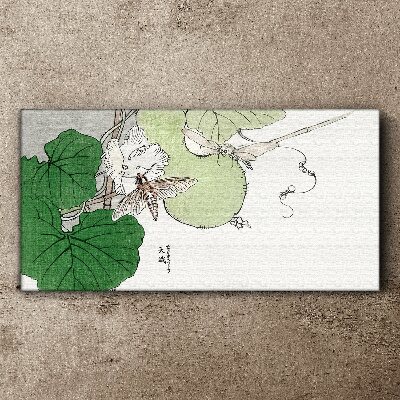 Butterflies and plants in harmony Canvas print