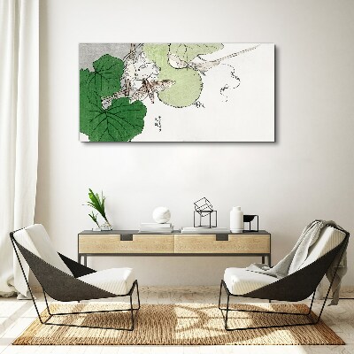 Butterflies and plants in harmony Canvas print