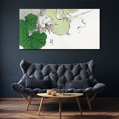 Butterflies and plants in harmony Canvas print