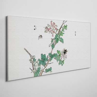 Asian leaves insects Canvas print