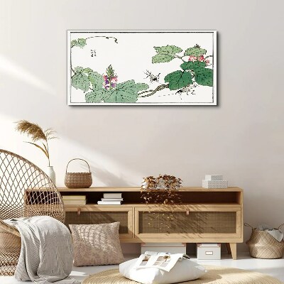 Flowers and insects in harmony Canvas print