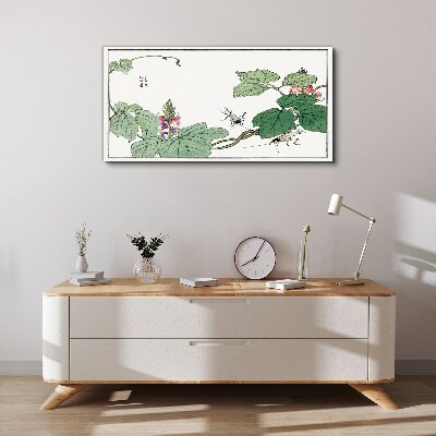 Flowers and insects in harmony Canvas print