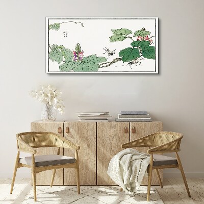 Flowers and insects in harmony Canvas print