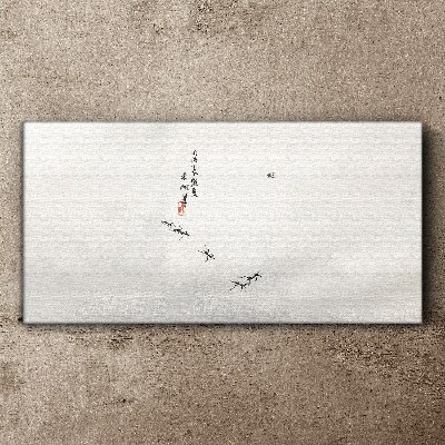 Peaceful nature with calligraphy Canvas print