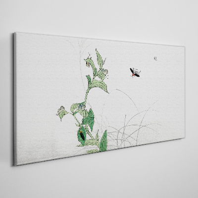 The delicacy of nature with a butterfly Canvas print