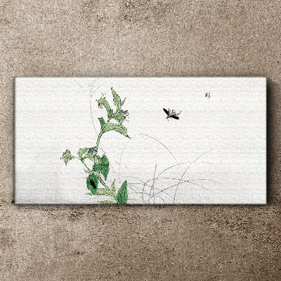 The delicacy of nature with a butterfly Canvas print