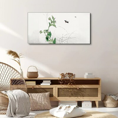 The delicacy of nature with a butterfly Canvas print