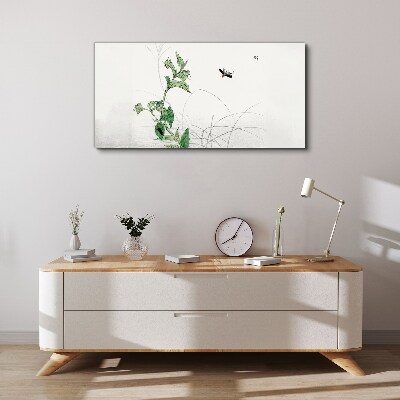 The delicacy of nature with a butterfly Canvas print