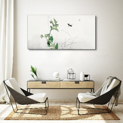 The delicacy of nature with a butterfly Canvas print