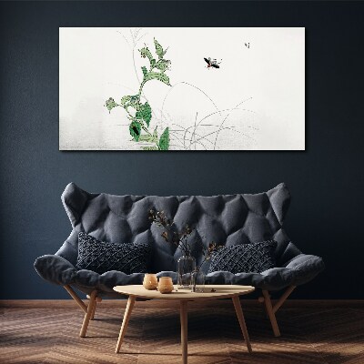 The delicacy of nature with a butterfly Canvas print