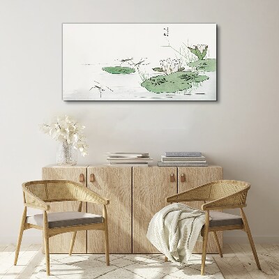 Water lilies on the pond Canvas print