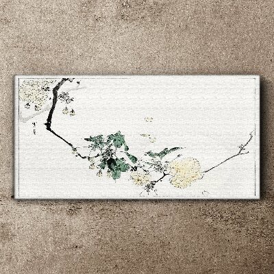 A floral landscape in delicate shades Canvas print