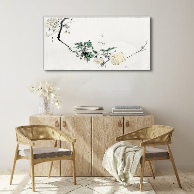 A floral landscape in delicate shades Canvas print