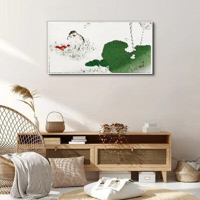 A winged guest in a green environment Canvas print