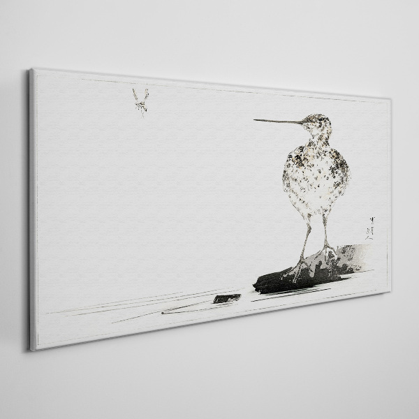 Bird on a minimalist background Canvas print