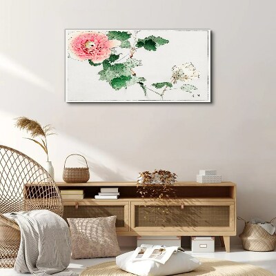 Floral arrangement with pink peony Canvas print