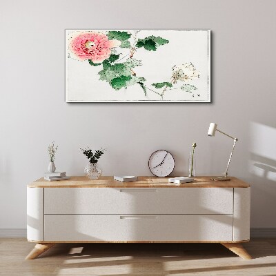 Floral arrangement with pink peony Canvas print