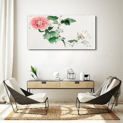 Floral arrangement with pink peony Canvas print