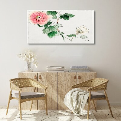 Floral arrangement with pink peony Canvas print