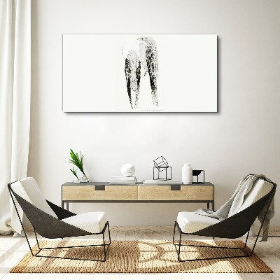 Two birds on a white background Canvas print