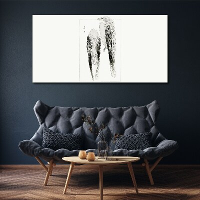 Two birds on a white background Canvas print