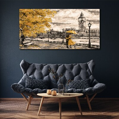 Golden Autumn in London Canvas Wall art