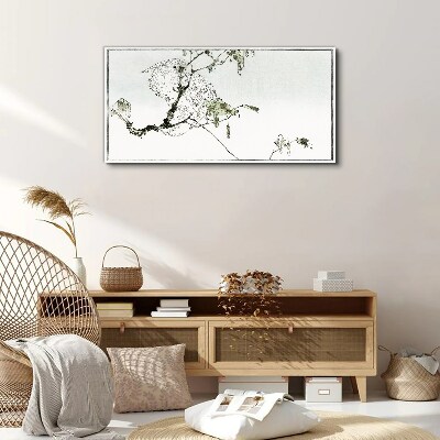 Bird on a branch Canvas print