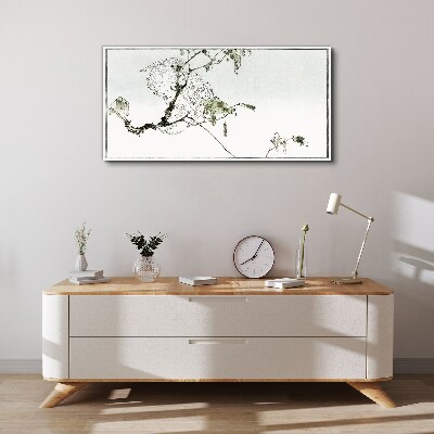 Bird on a branch Canvas print